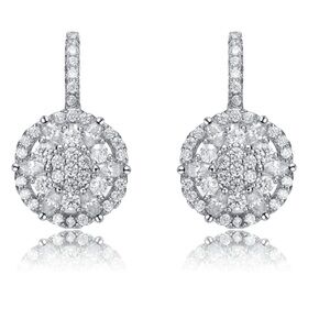 Elegant Silver Crystal Earrings NEW WITH BOX